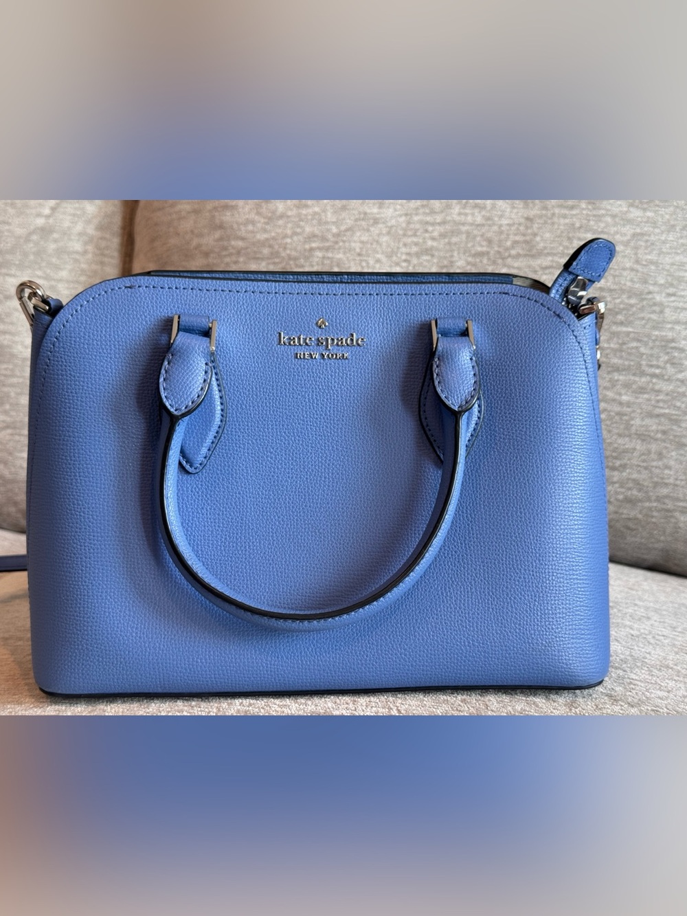 Kate Spade Darcy Small Leather Satchel Crossbody Bag - Blue